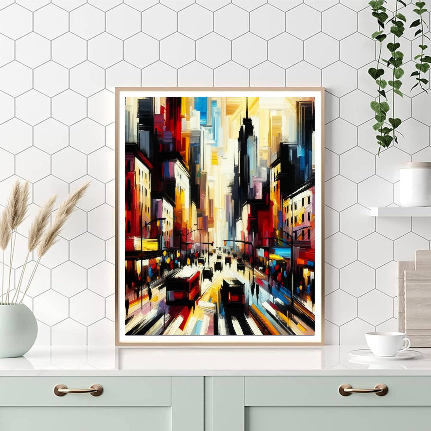 Bold Urban Abstract Paint By Number