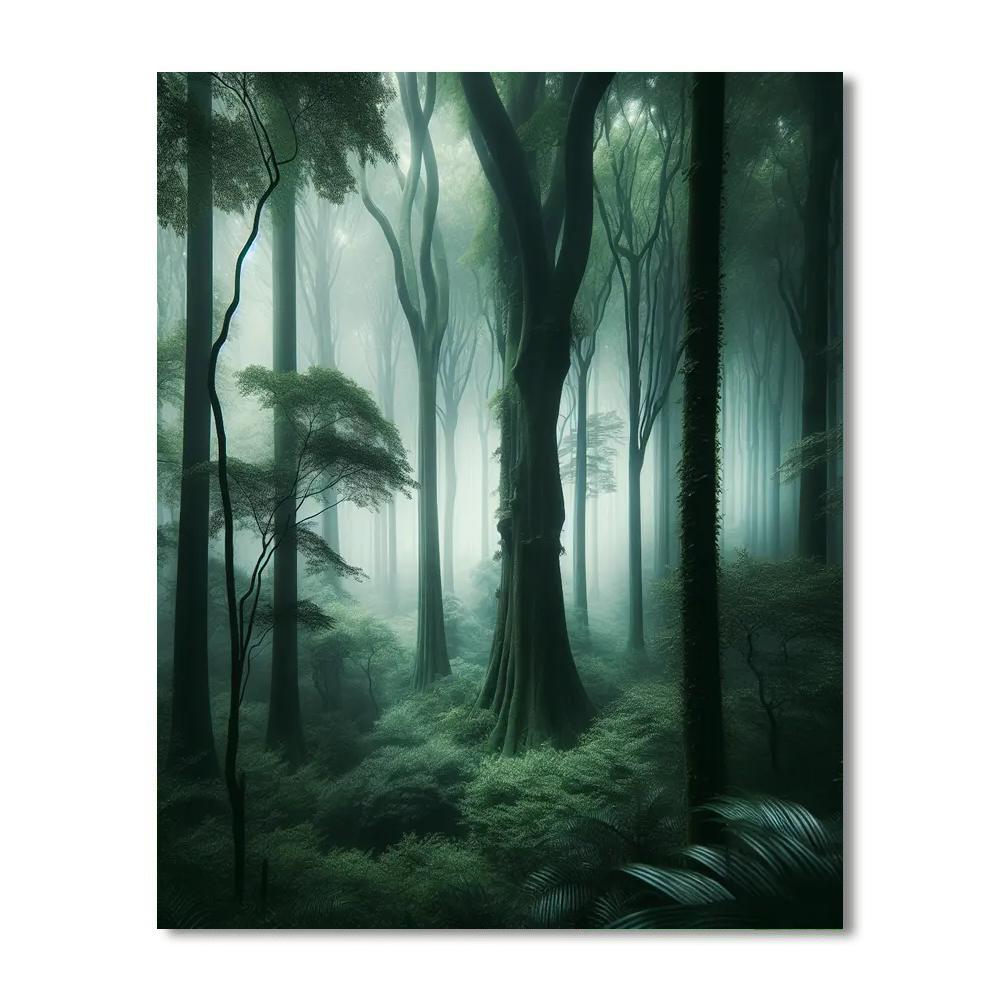 Mysterious Forest Mist Paint By Number