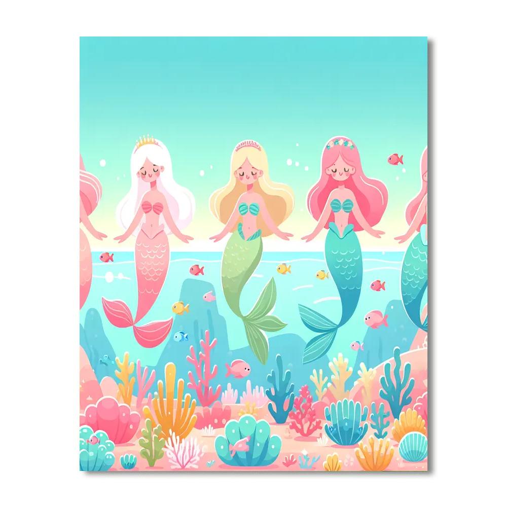 Little Mermaid Lagoon Painting By Numbers Kit