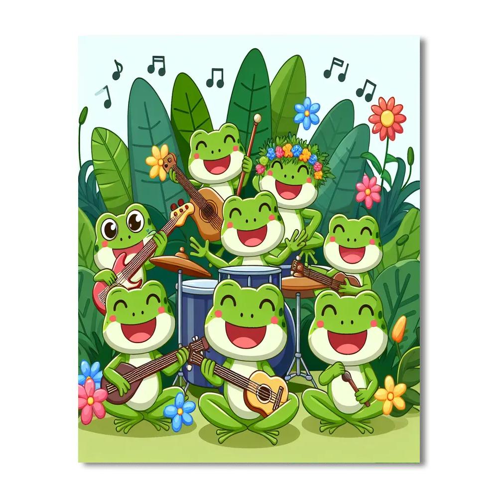 Frog's Jungle Jam DIY Paint By Numbers