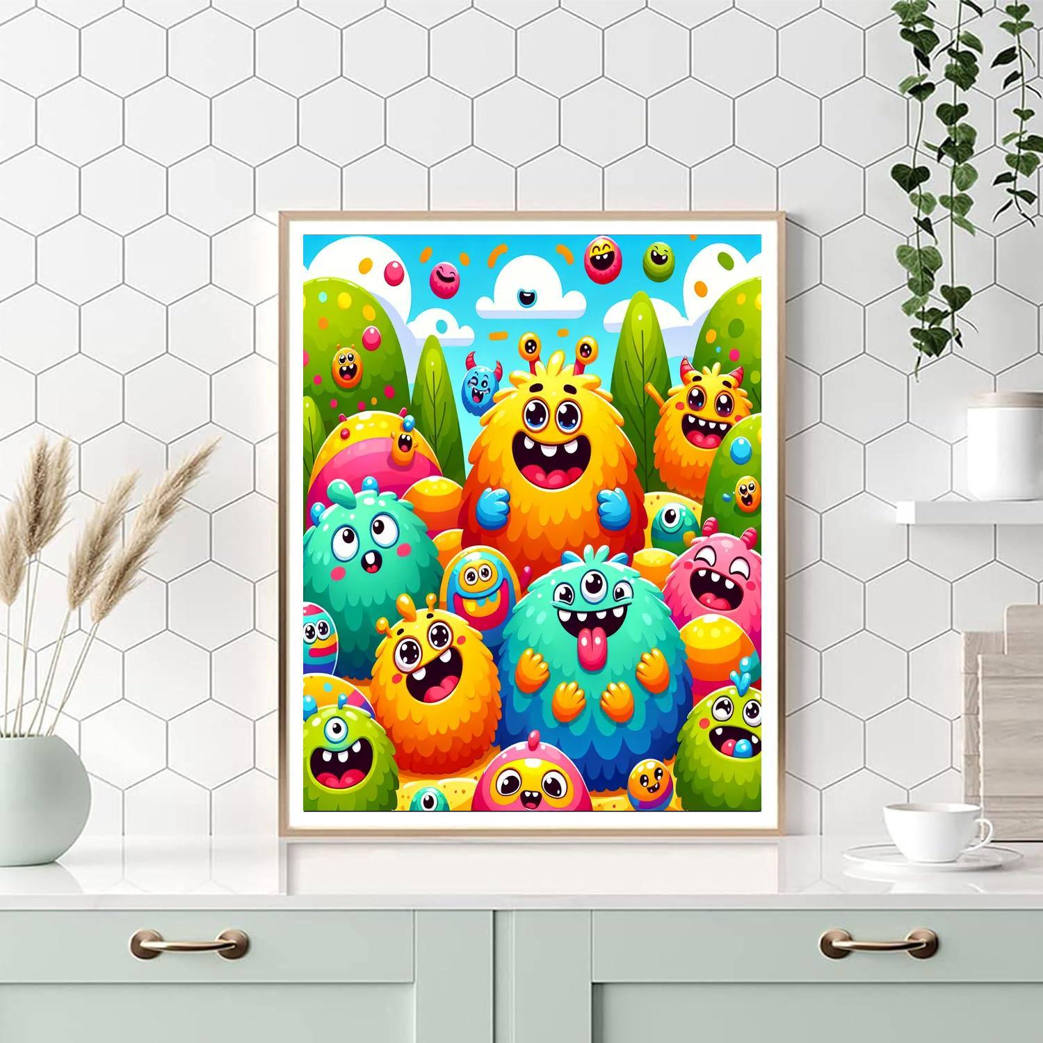 Silly Monsters Playdate Paint By Number