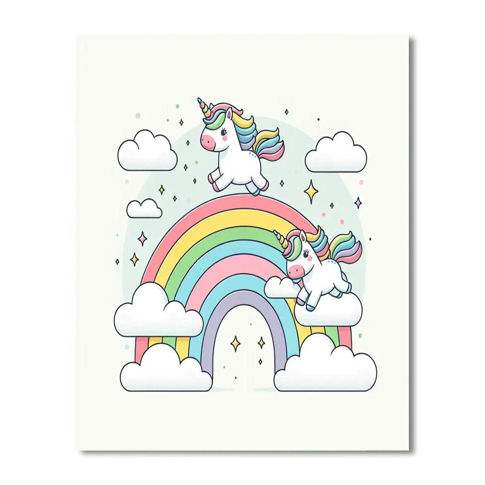 Flying Unicorns Paint By Number
