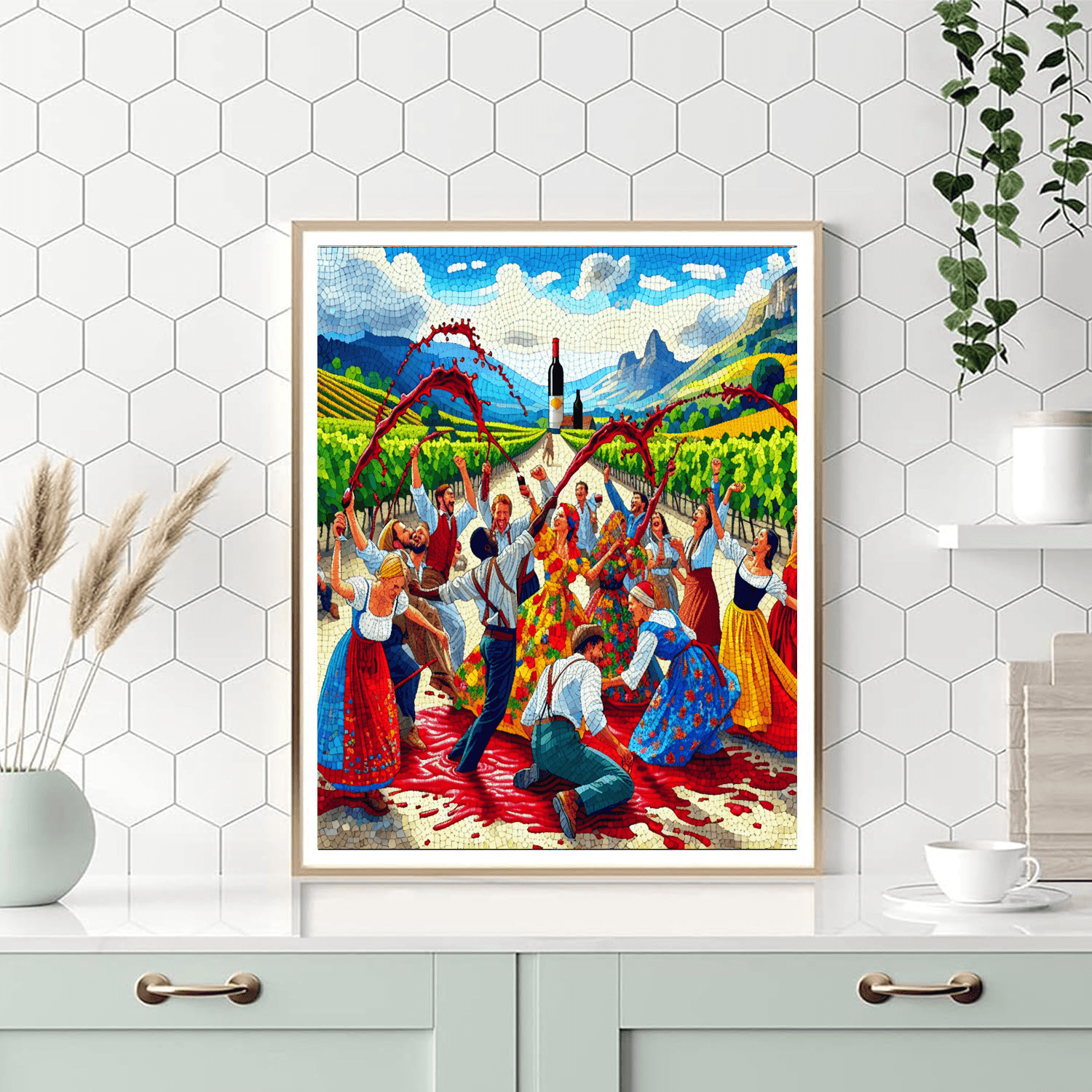 San Vino Wine Fight - Haro, Spain Paint By Number