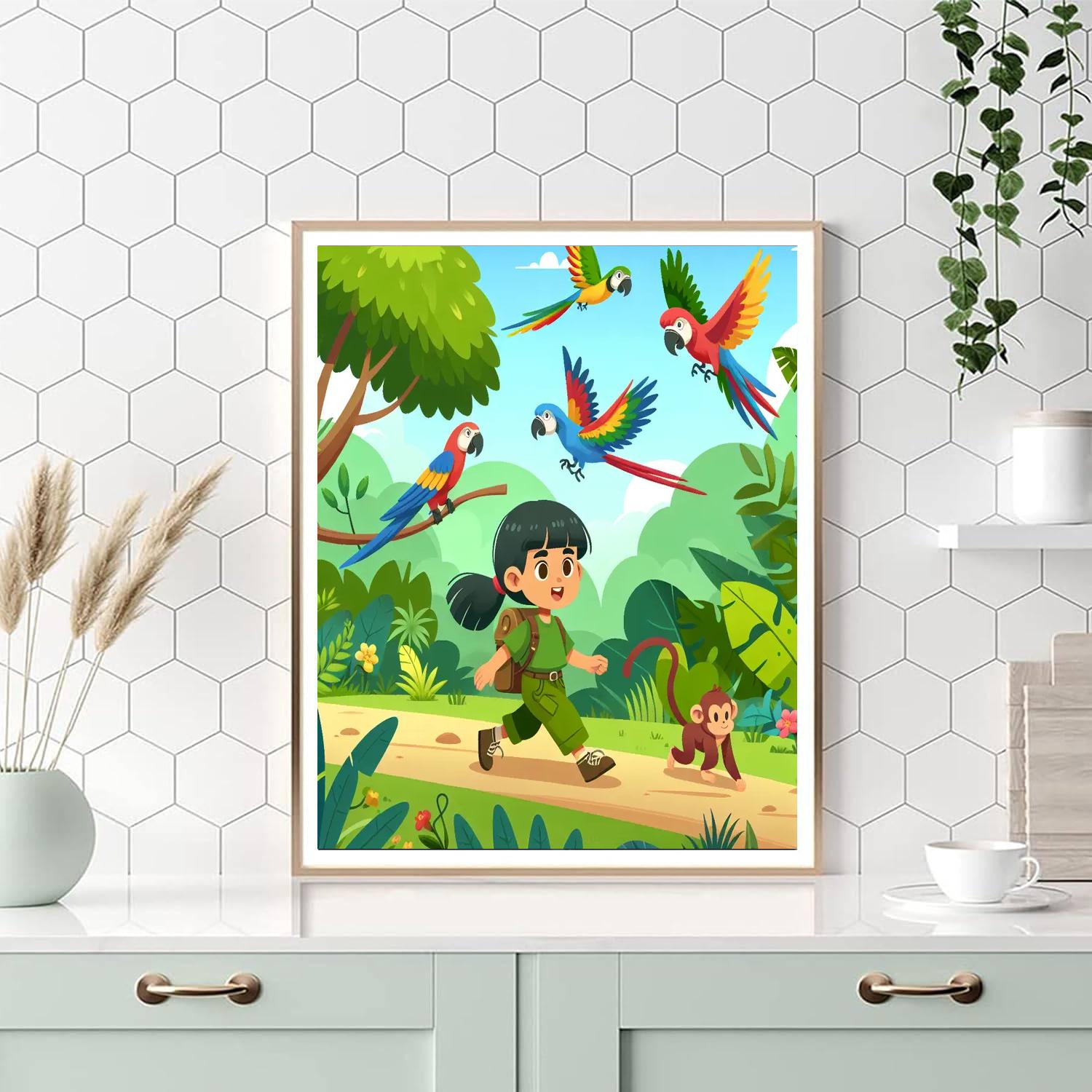 Wild Jungle Trail Painting Number Kit