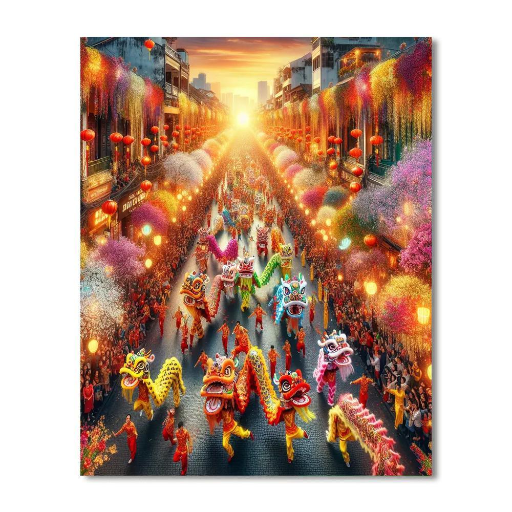 Tet Festival - Ho Chi Minh City DIY Paint By Numbers