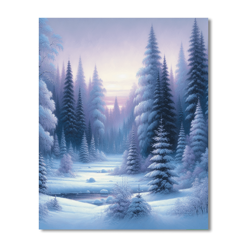 Frosty Snowy Nights Paint By Color