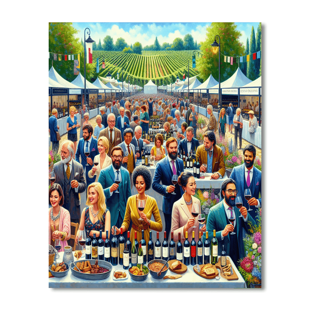 Bordeaux Wine Festival Paint By Color