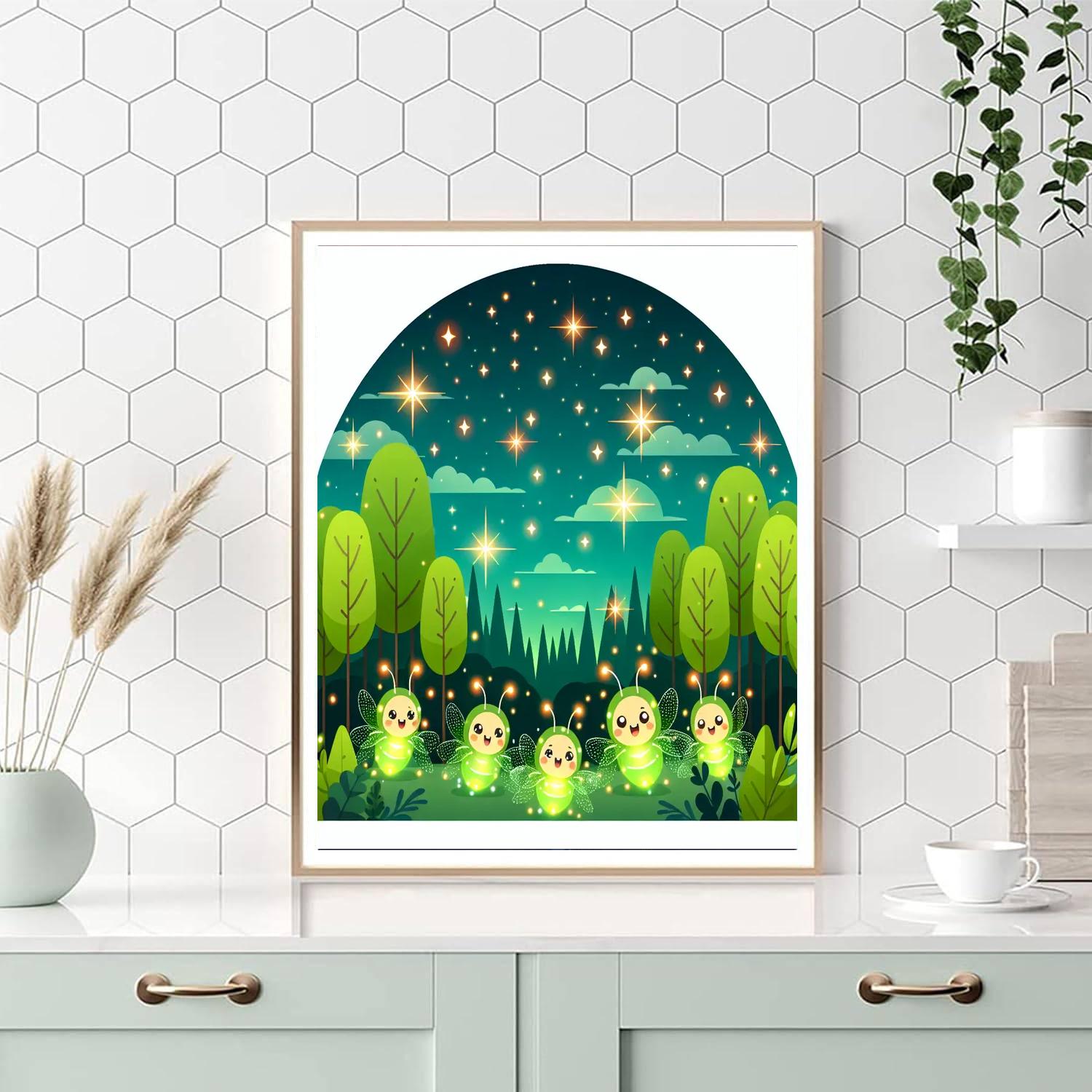 Enchanting Firefly Evening Paint By Numbers Art