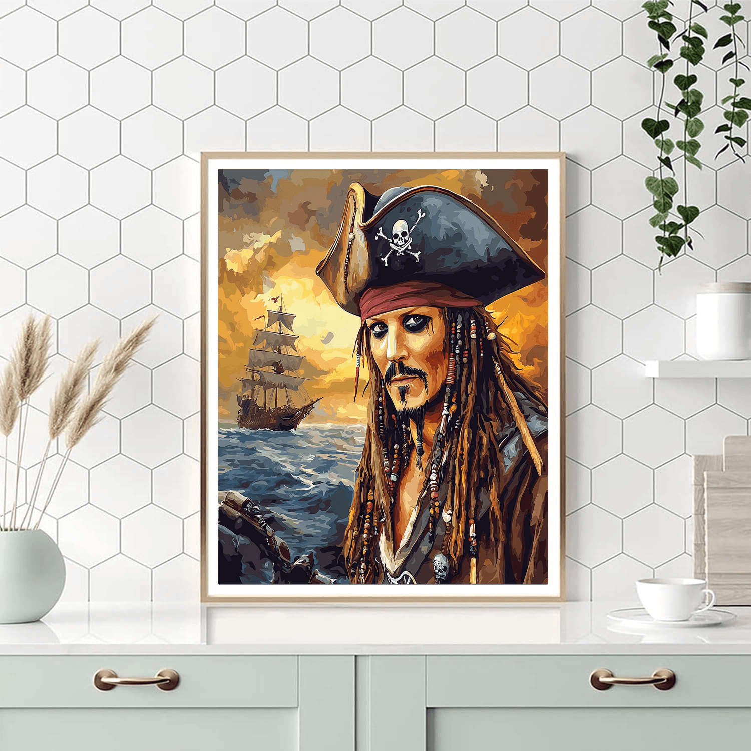 Johnny Depp: The Enigmatic Pirate's Tale Numbered Painting Kits