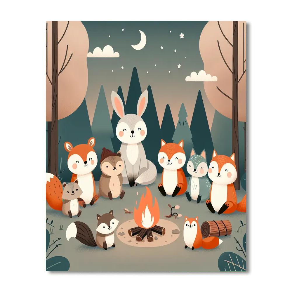 Friendly Forest Campout Painting By Numbers Kit