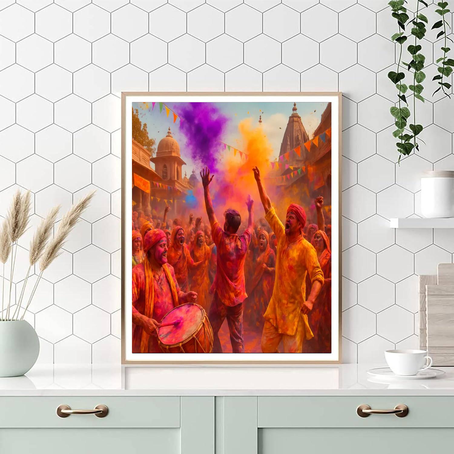 Holi - Vrindavan Number Painting