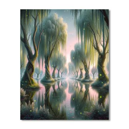 Enchanted Willow Grove Paint By Numbers Art