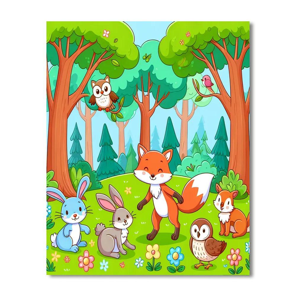 Magic Forest Friends Paint By Numbers Kits