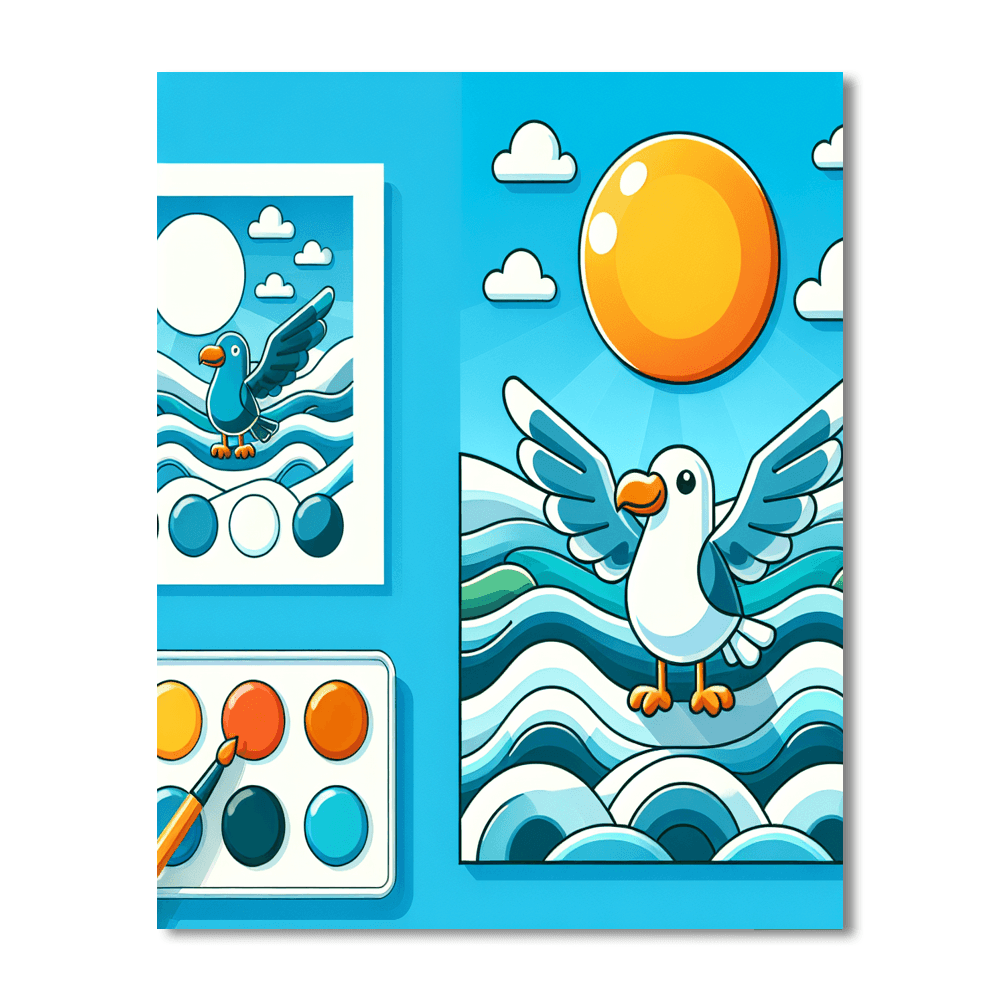 Spirited Seagull Number Painting