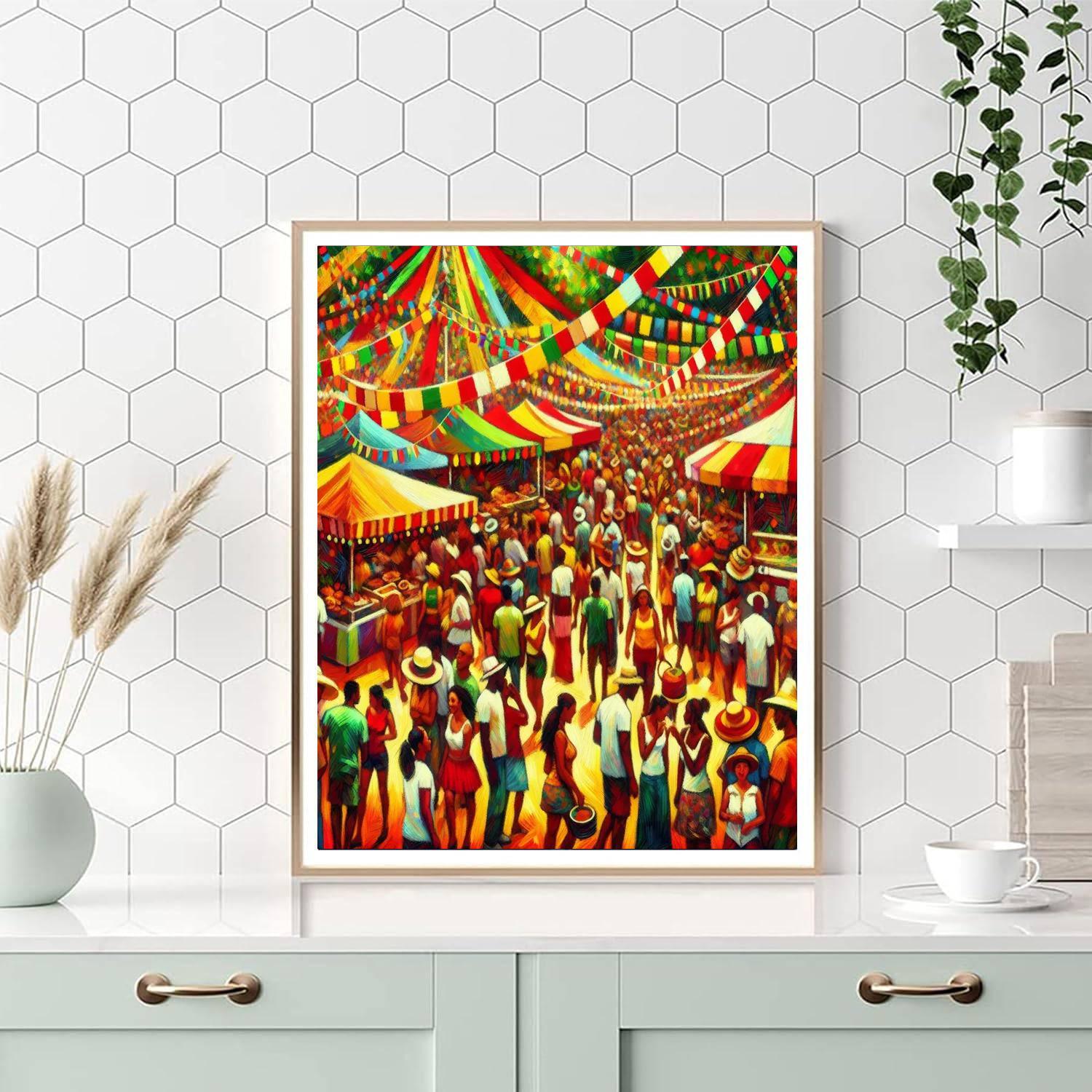 Vivid Summer Festival Numbered Painting Kits