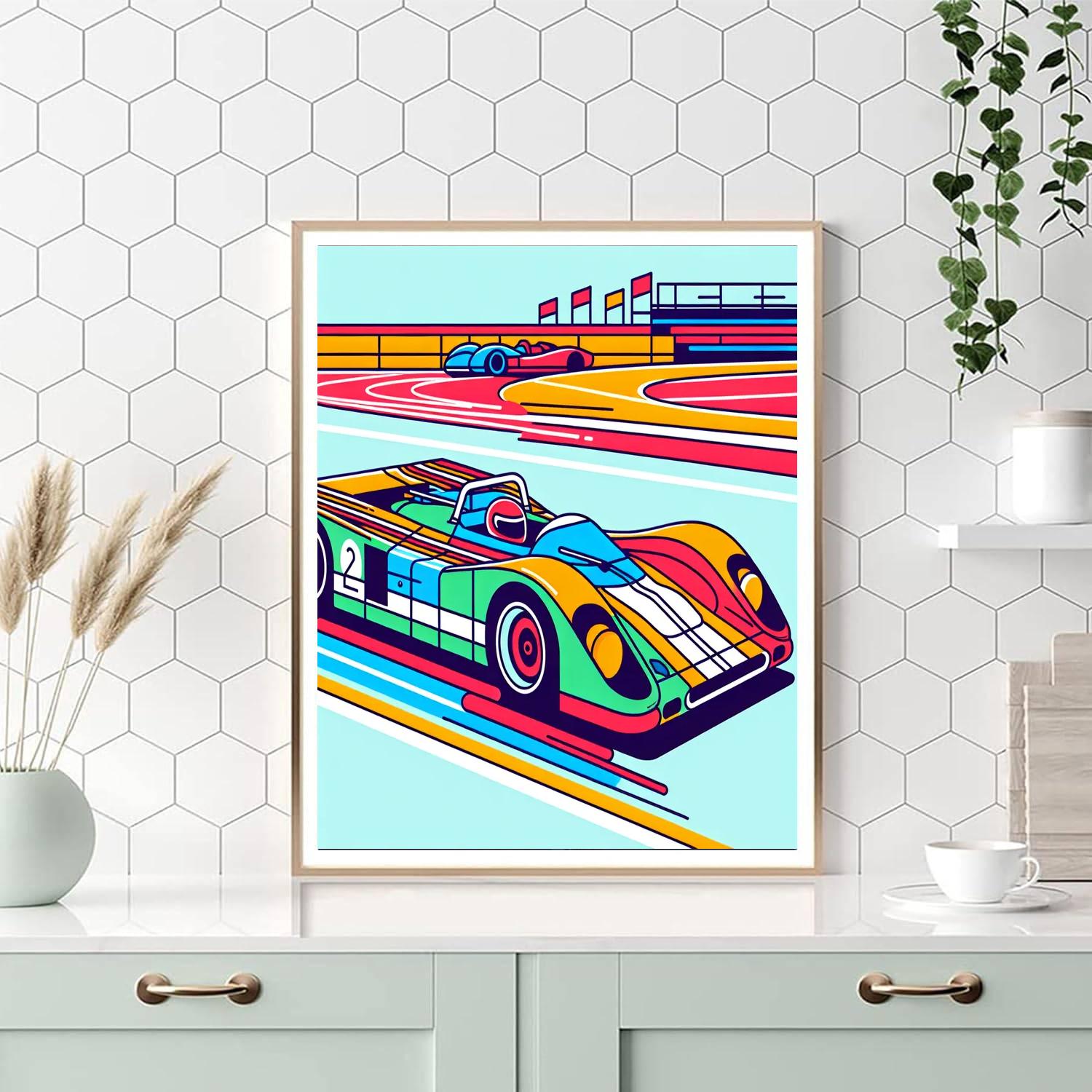 Racing Car Champion Painting Number Kit