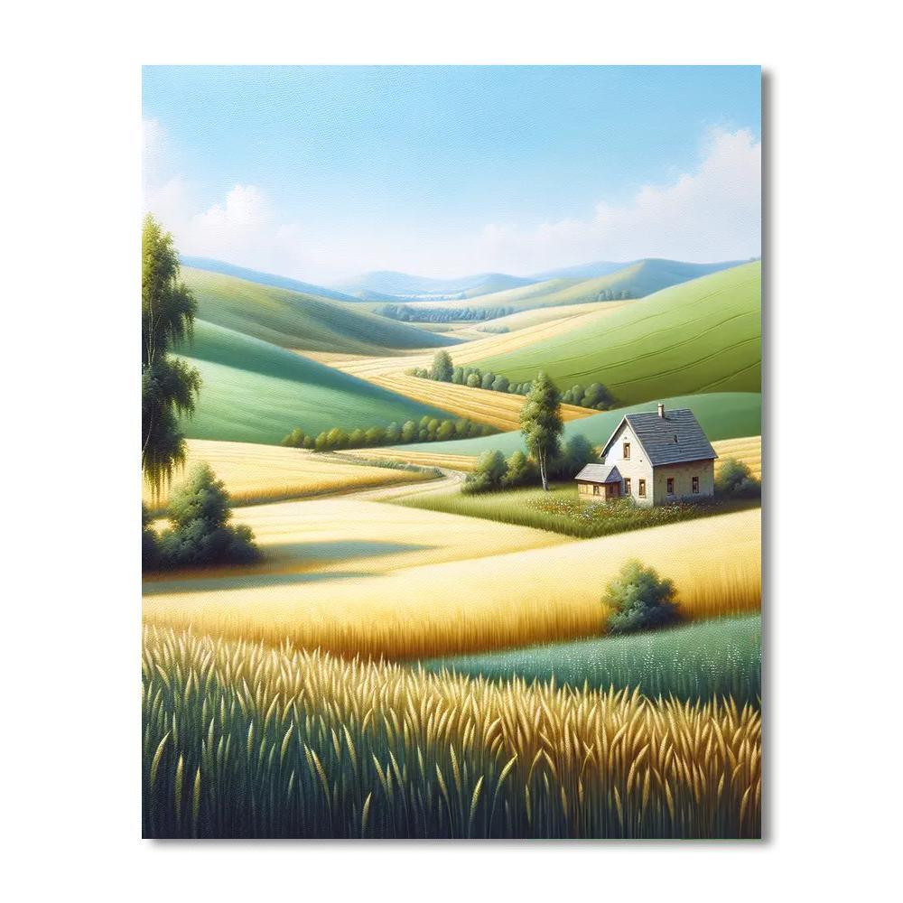 Gentle Countryside Whisper Paint By Numbers Art