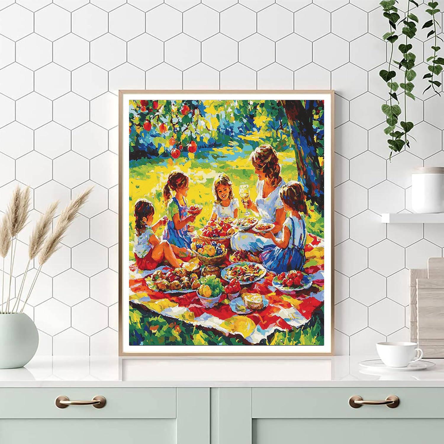 The Picnic Blanket Number Painting