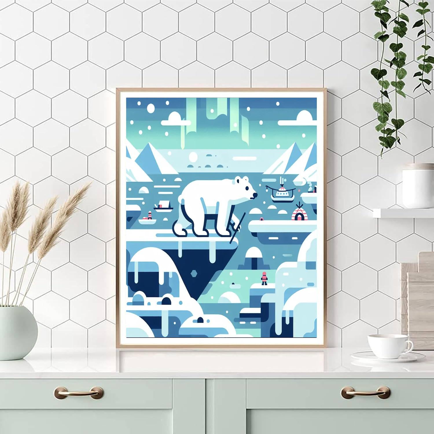 Polar Bear Arctic Trek Paint By Number