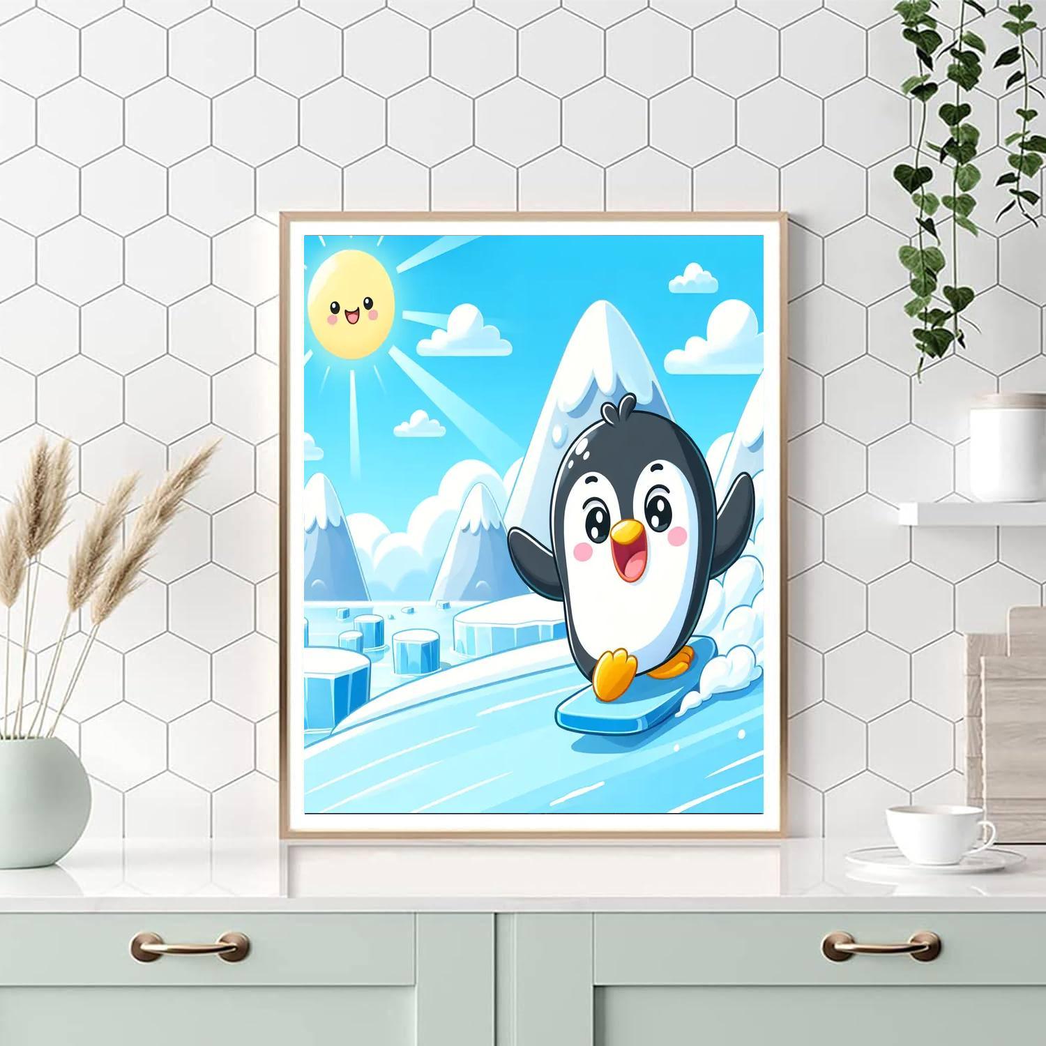 Adventurous Penguin Painting By Numbers Kit