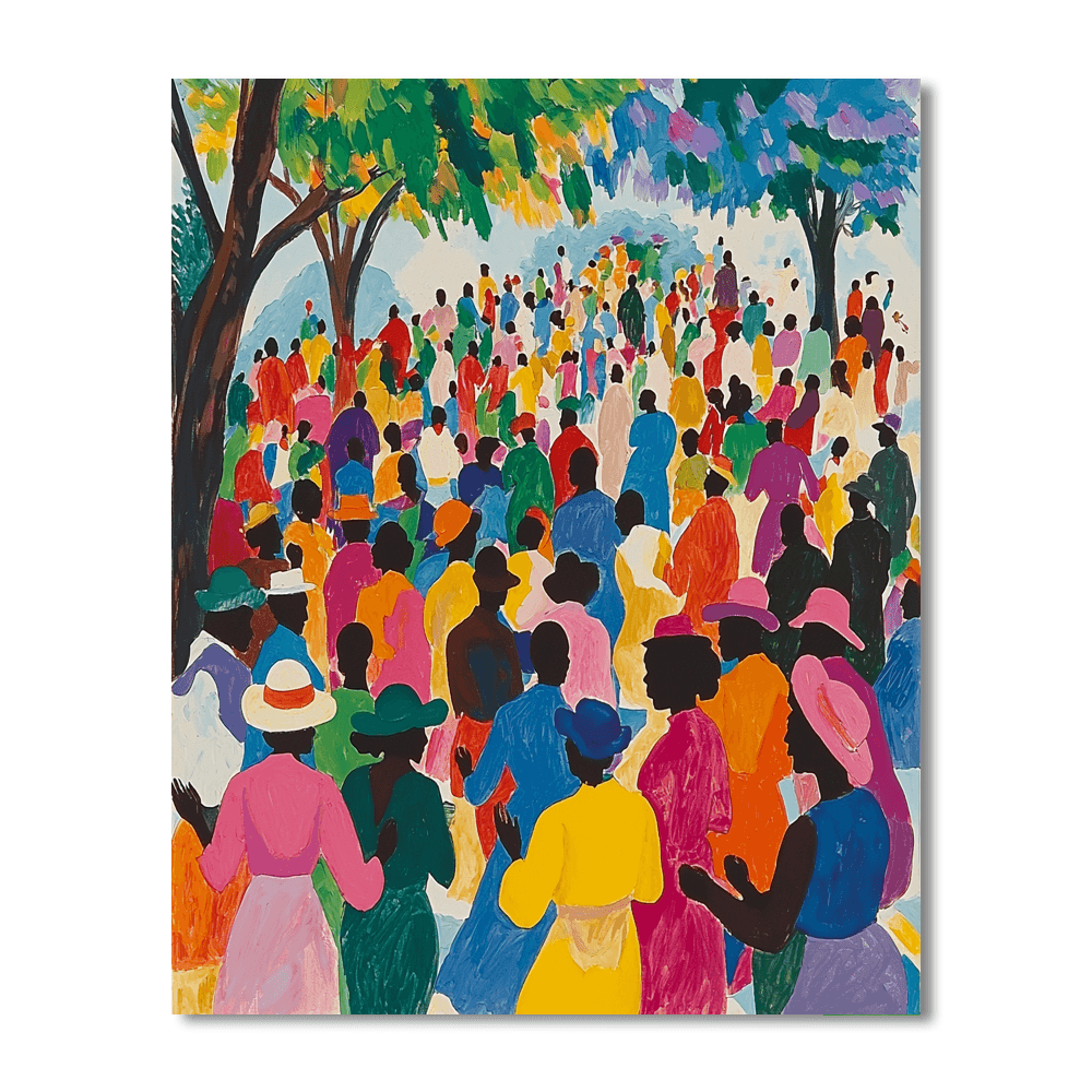 Jacob Lawrence Inspired Celebration Of Diversity  Painting By Numbers Kit
