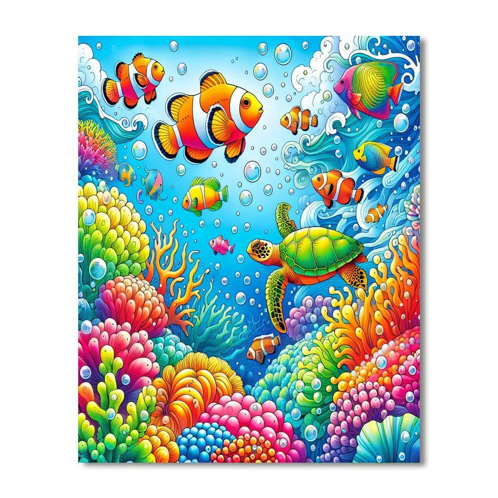 Vivid Ocean Wonders Paint By Numbers