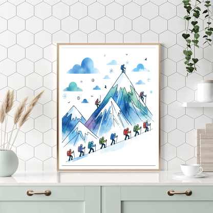 Mighty Mountain Climbers Paint By Color
