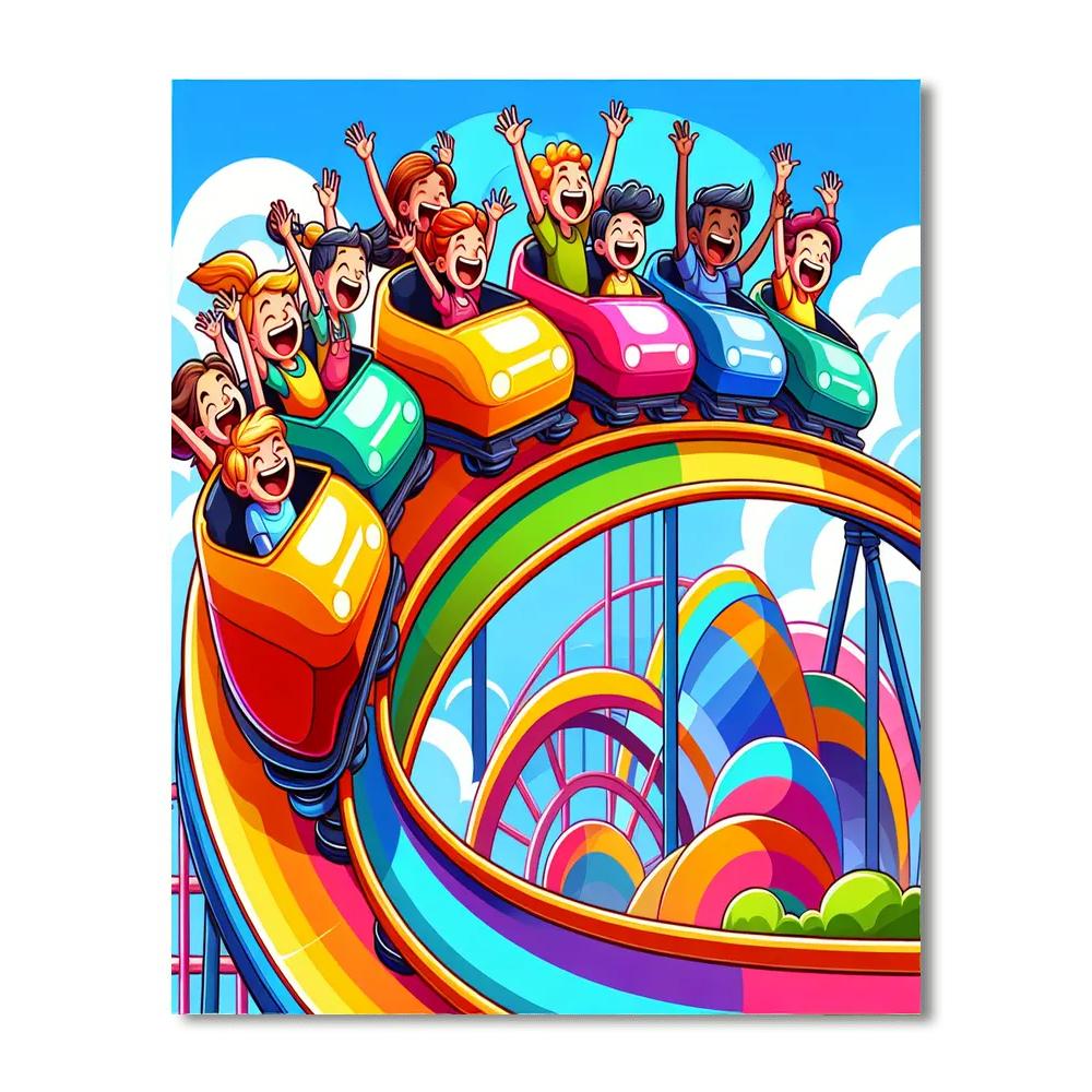 Exciting Roller Coaster Paint By Color