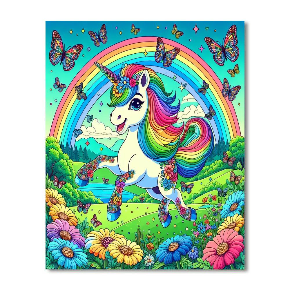 Enchanted Unicorn Meadows Painting Number Kit