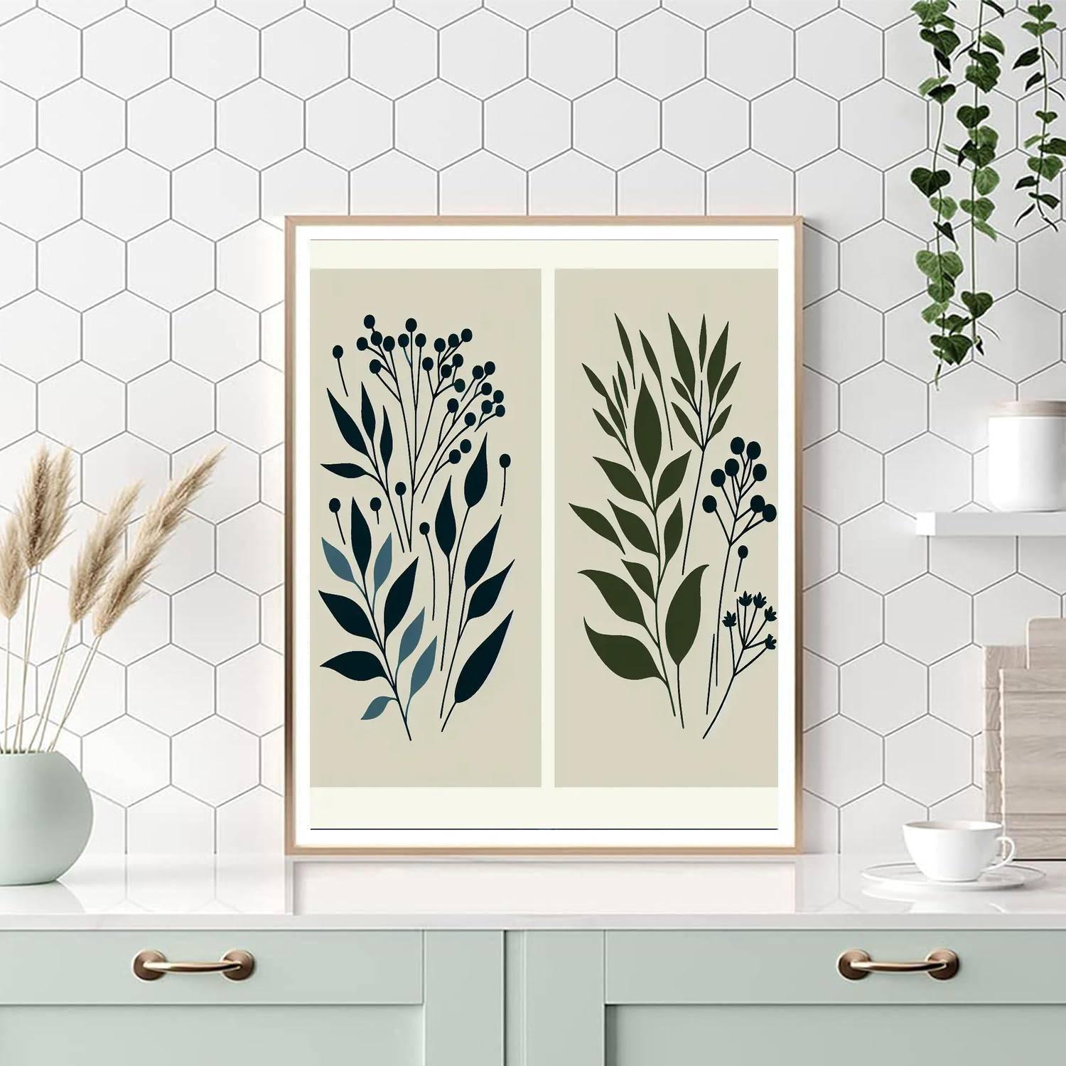 Chic Botanical Silhouette DIY Paint By Numbers