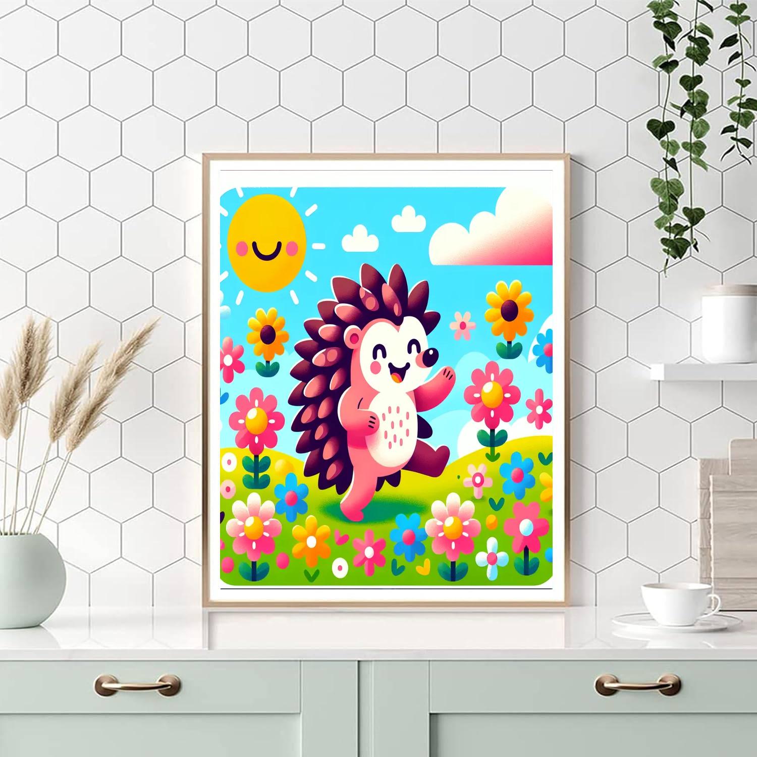 Sunny Hedgehog Numbered Painting Kits