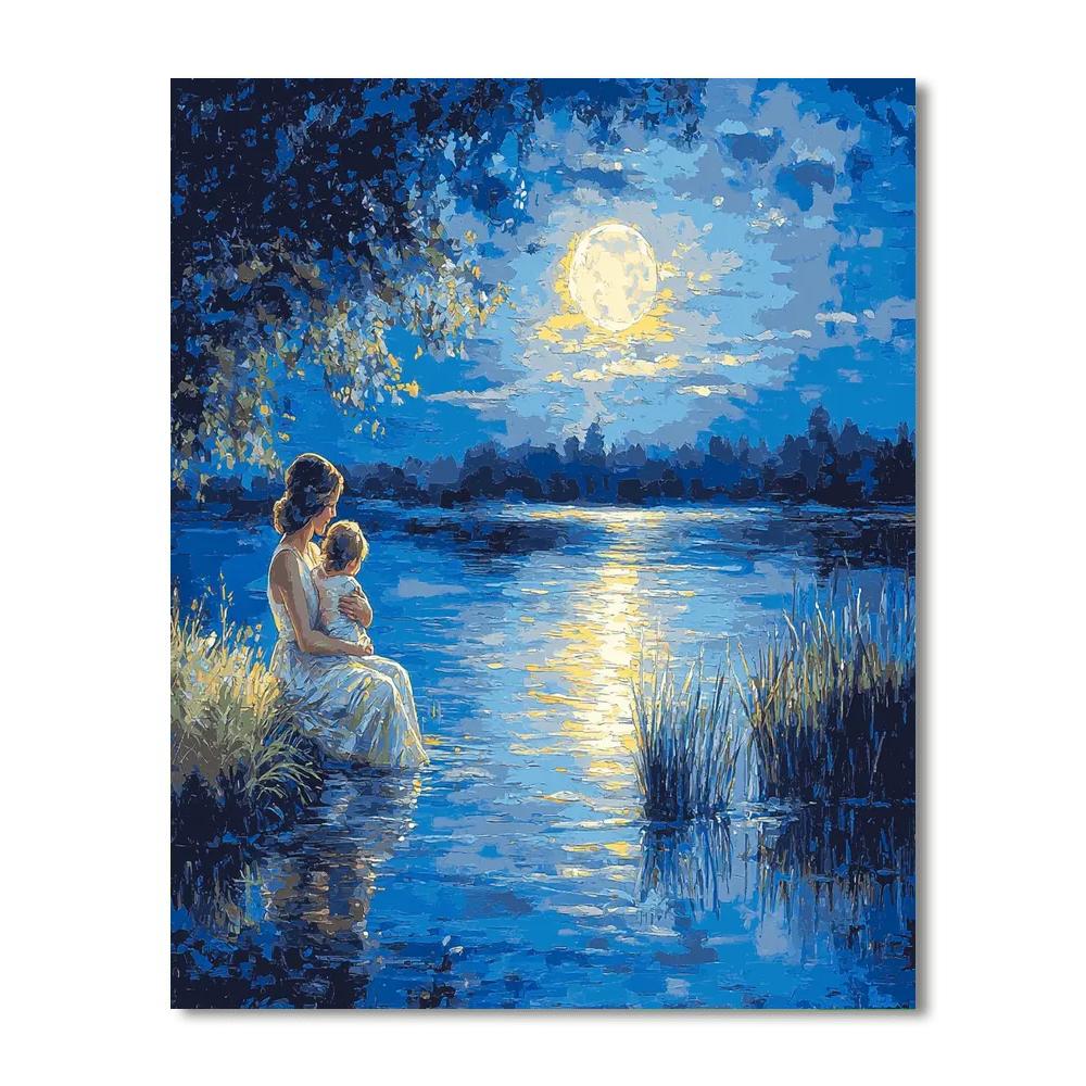 Moonlit Motherly Affection Paint By Numbers Kits