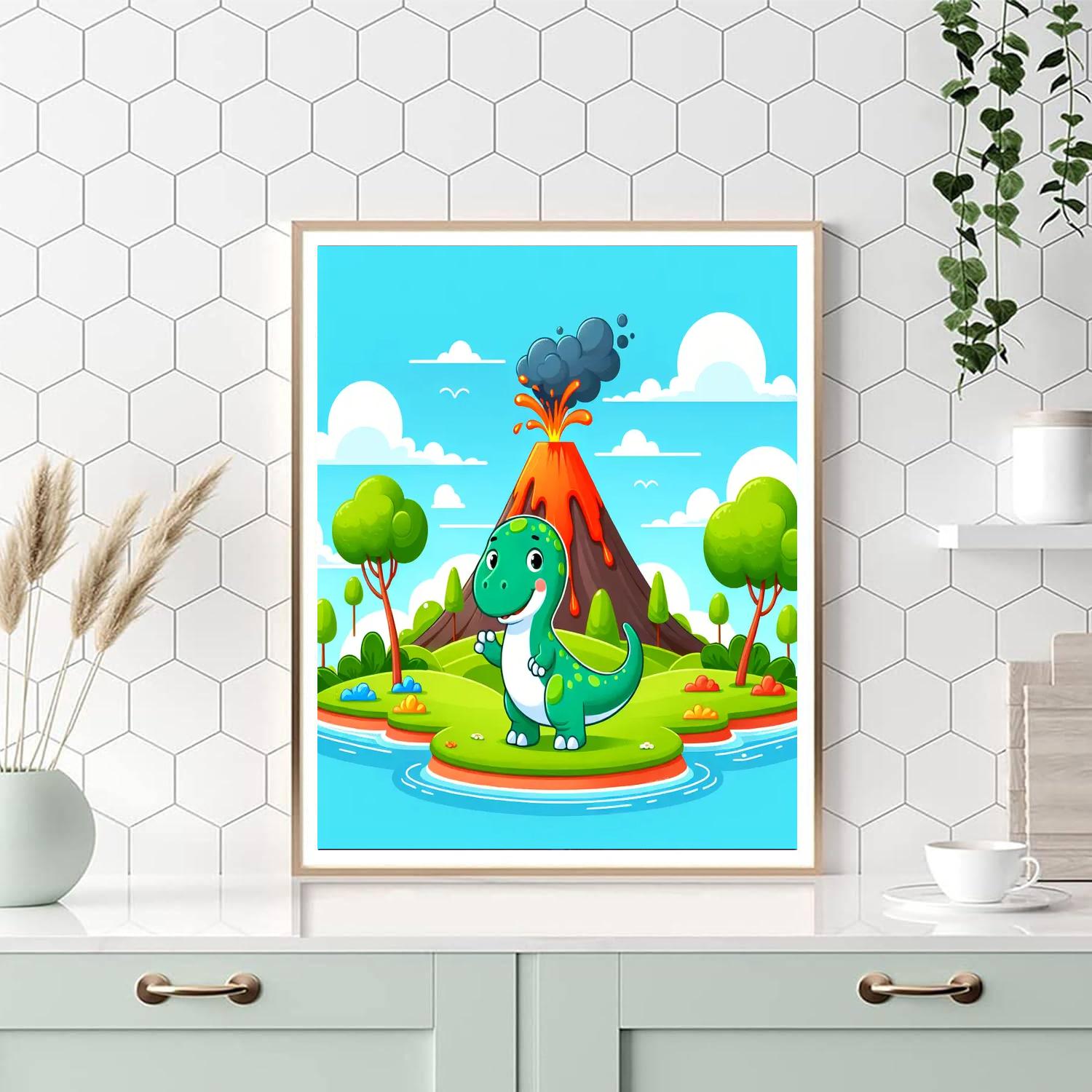 Island Of Dinosaurs Numbered Painting Kits
