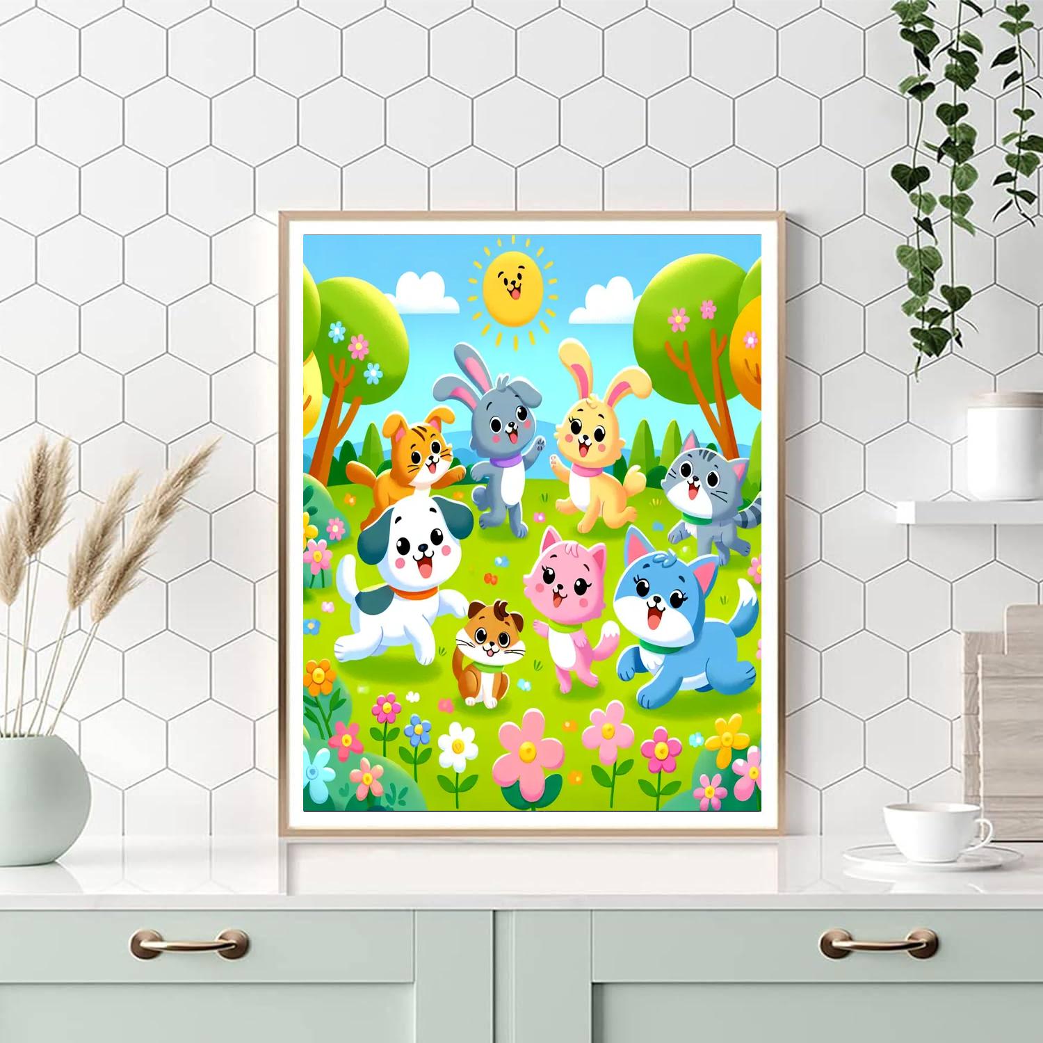 The Playful Pet Adventure DIY Paint By Numbers