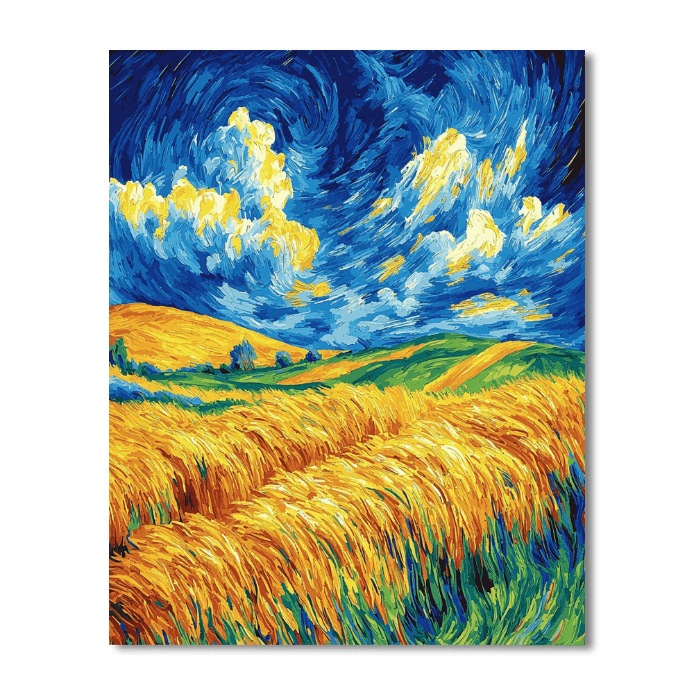 Vincent Van Gogh Inspired Luminous Golden Harvest  Paint By Numbers