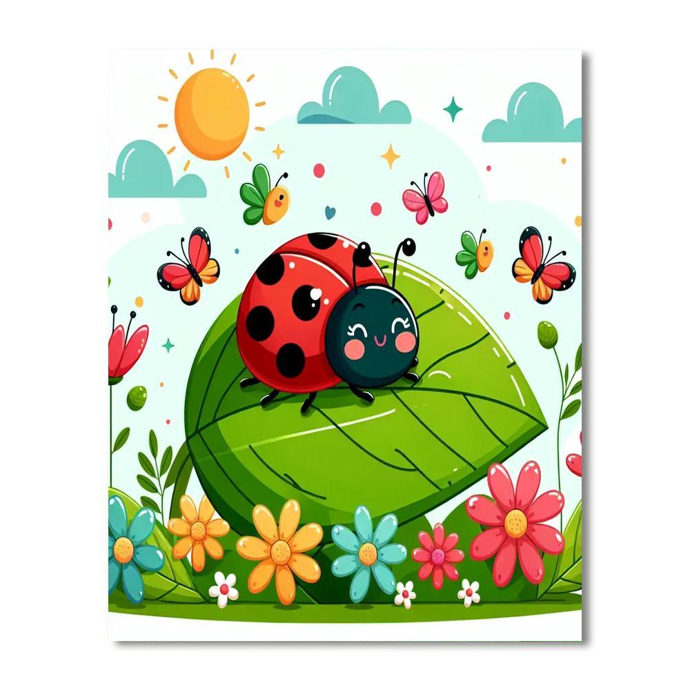 Colorful Garden Critters Painting Number Kit