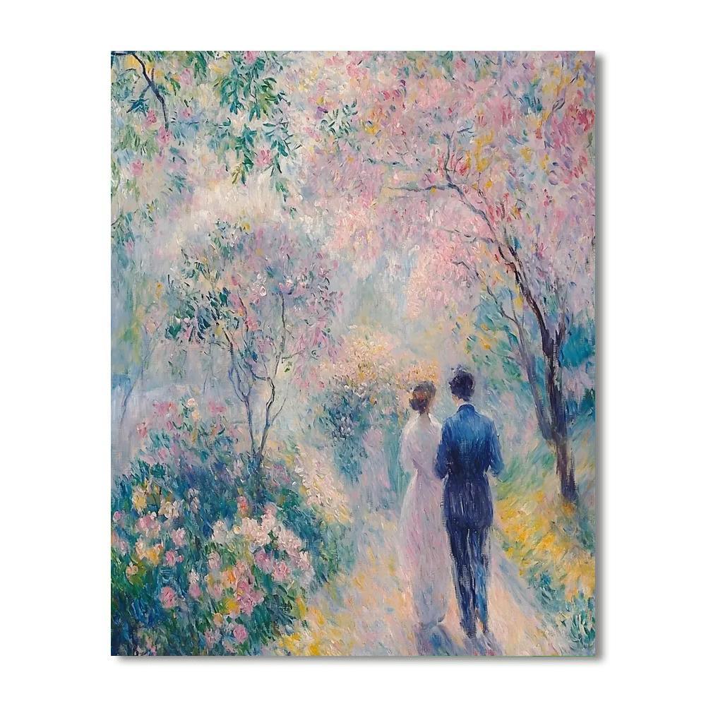 Pierre-Auguste Renoir Inspired Romantic Blossom Serenity  Painting By Numbers Kit