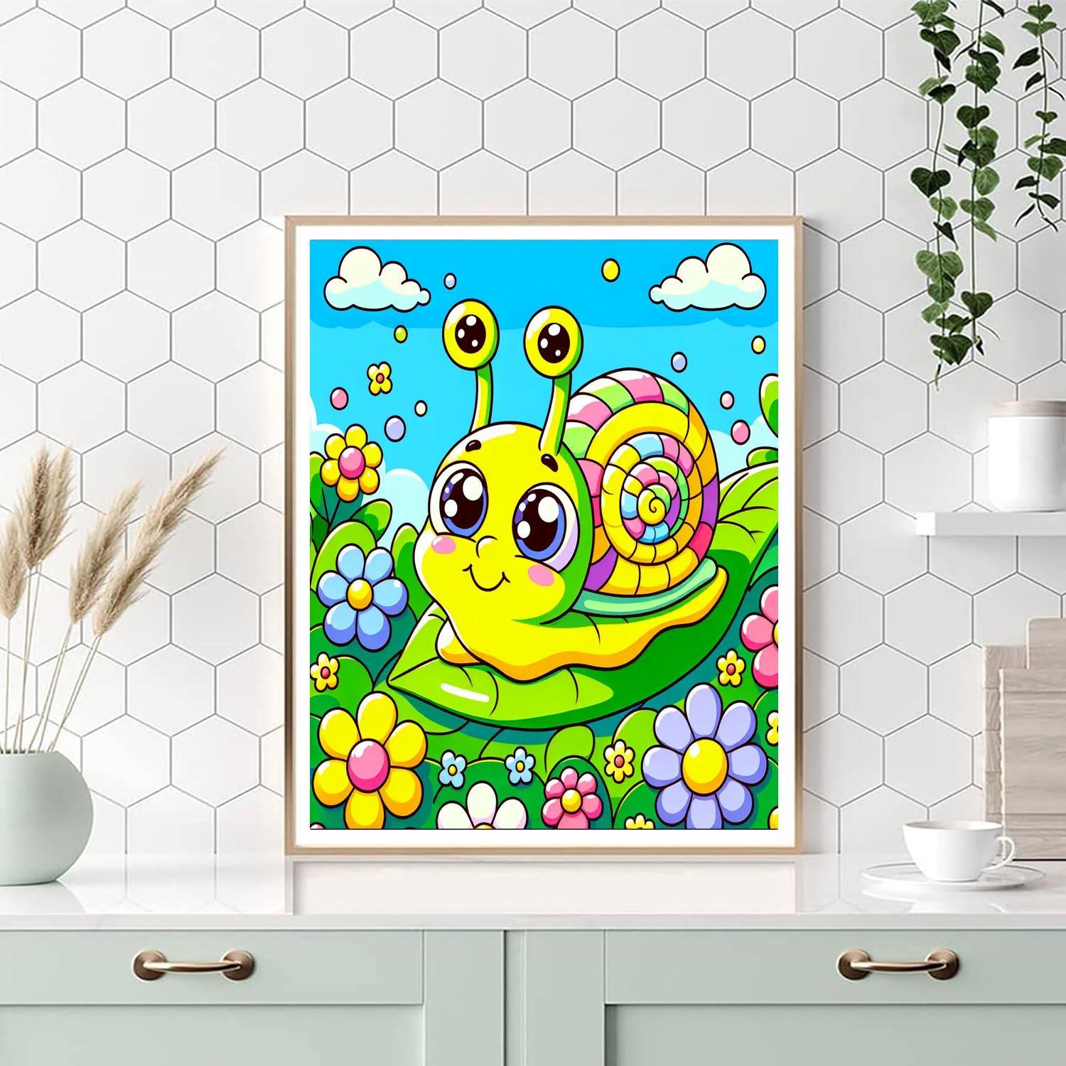Sunshine Snails Paint By Numbers Art