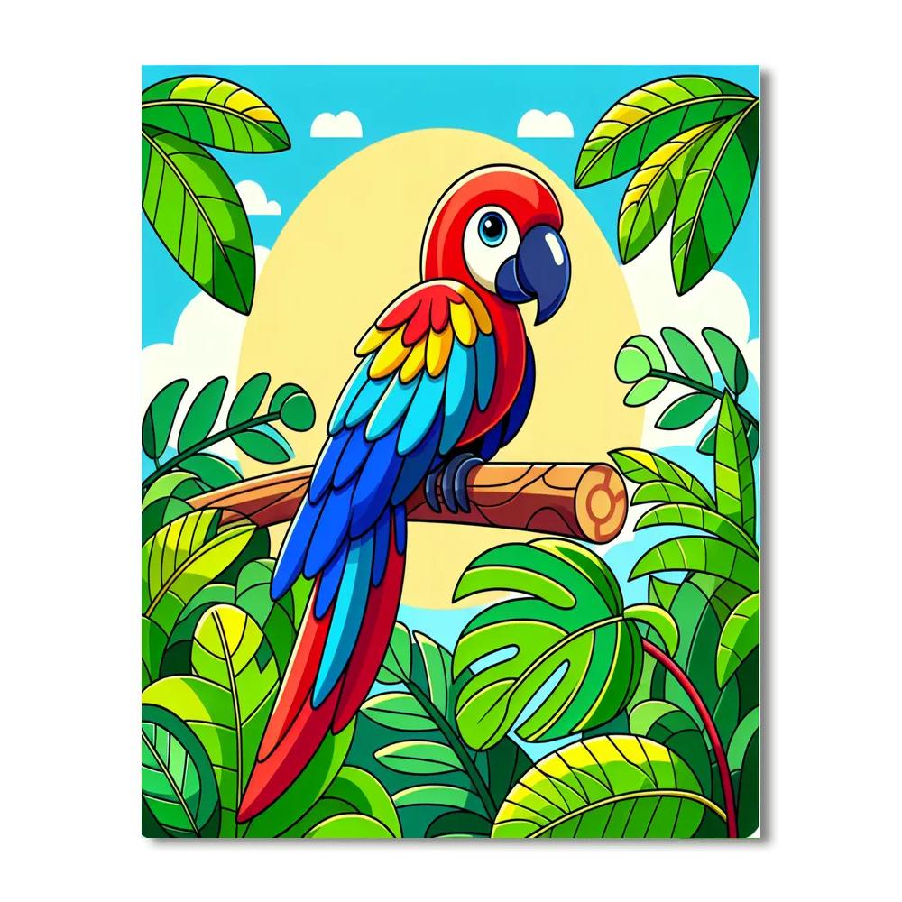 Majestic Macaw Paint By Numbers Art