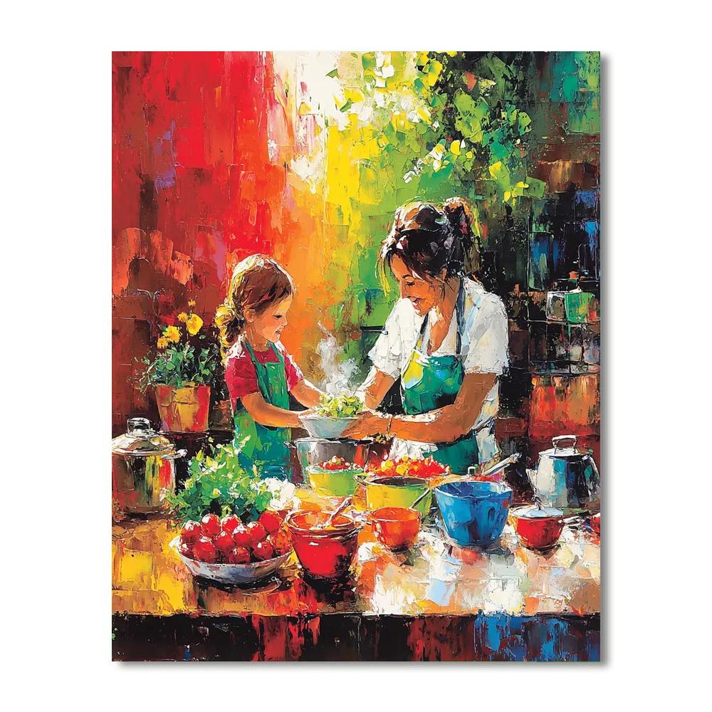 The Joy Of Cooking Together Number Painting