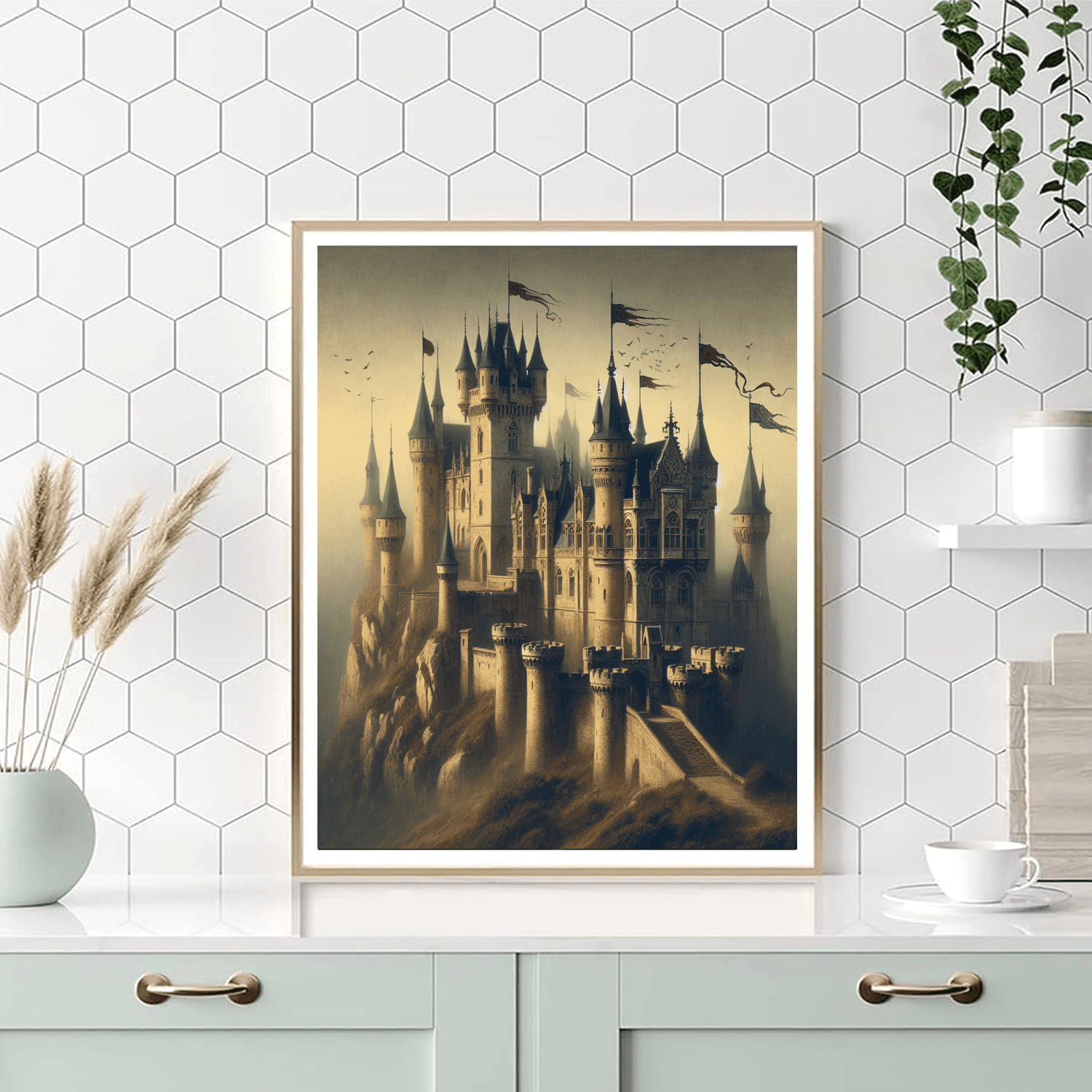 Medieval Castle Glory Number Painting