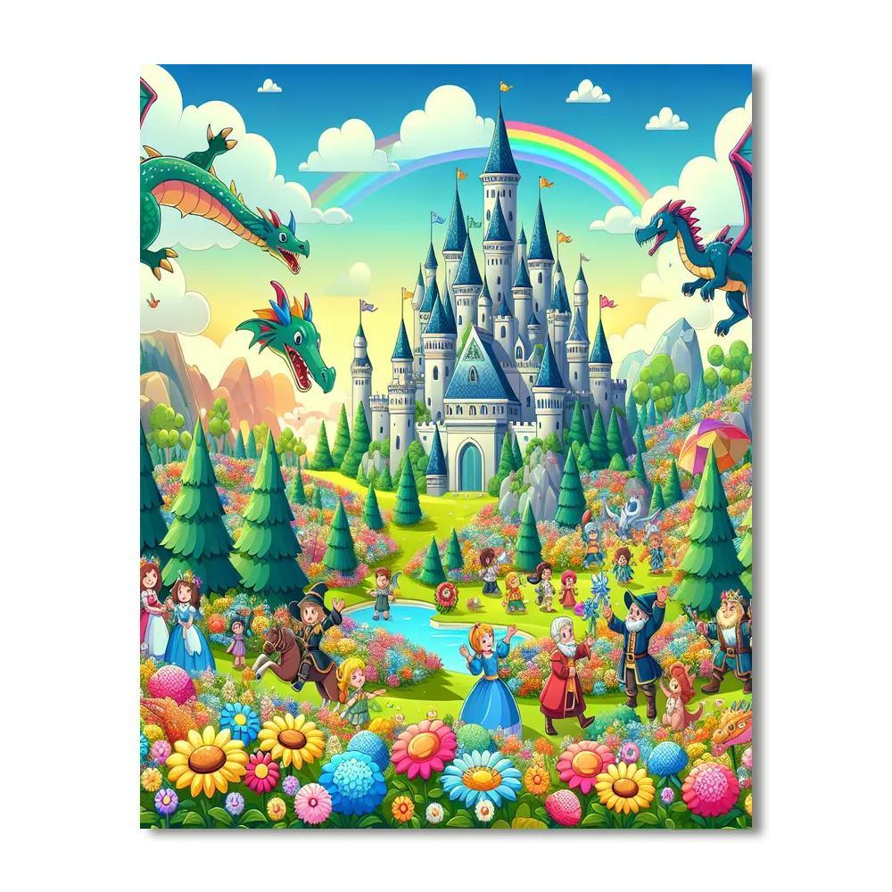 Fantastical Fairytale Kingdom Paint By Numbers Art