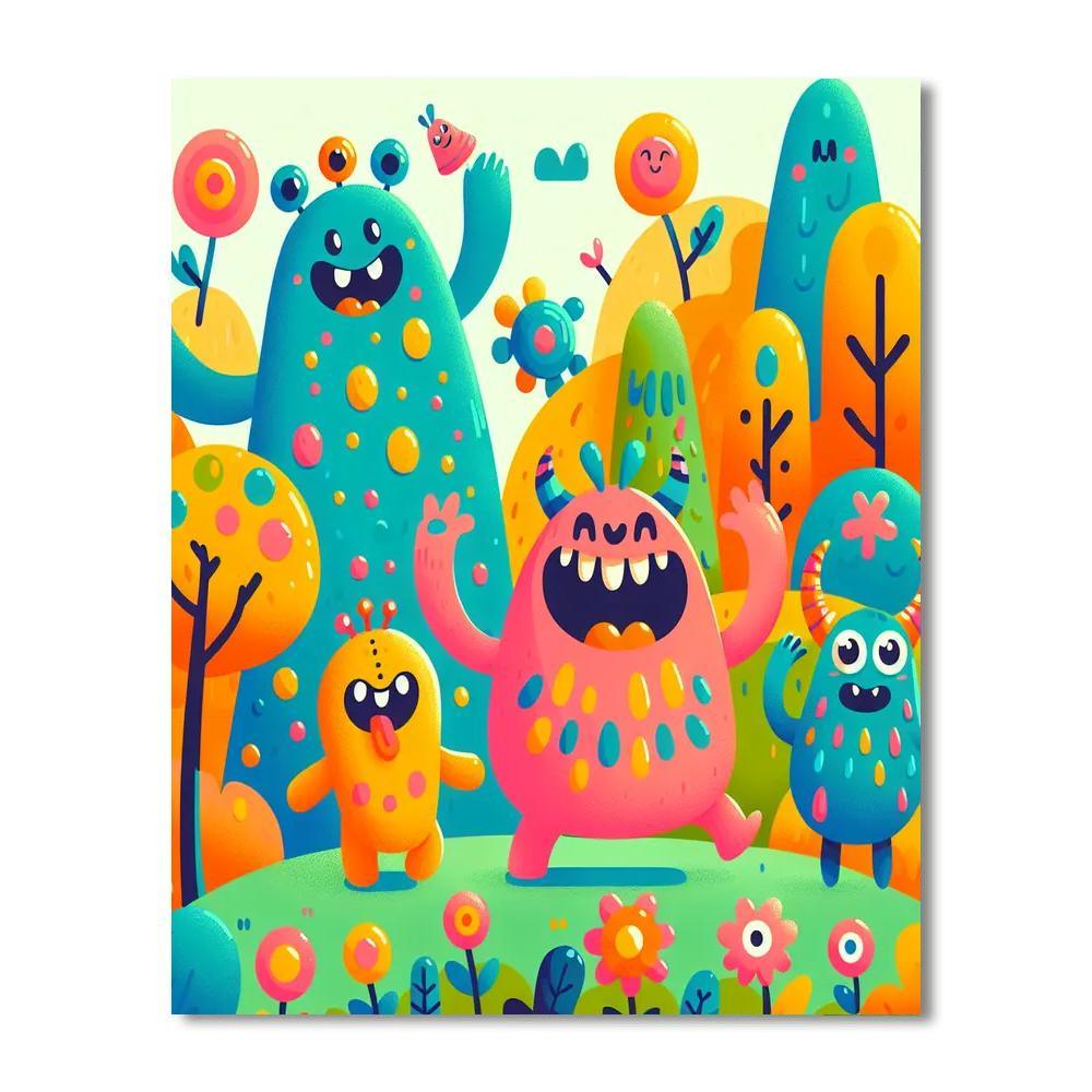 Playful Monsters Painting Number Kit