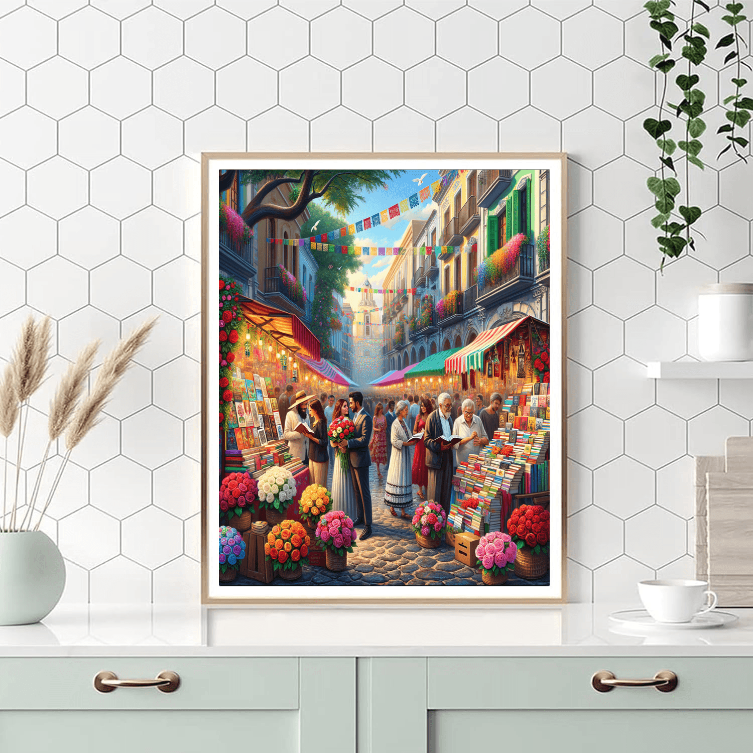 Diada De Sant Jordi - Barcelona, Spain Paint By Color