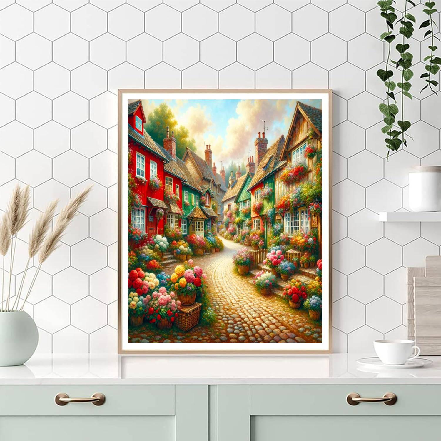 Charming Village Whimsy Paint By Numbers Art