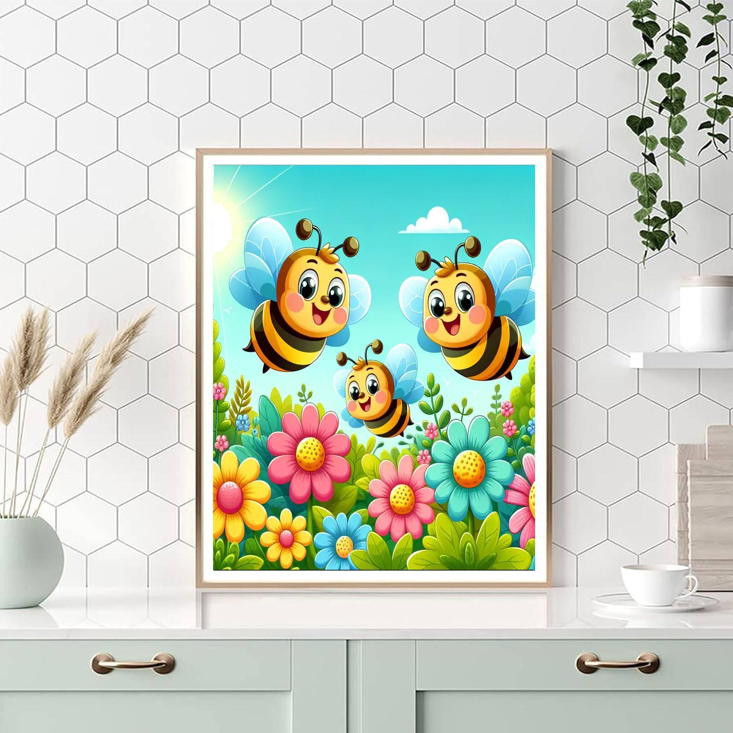 Bubbly Beehive Painting Number Kit
