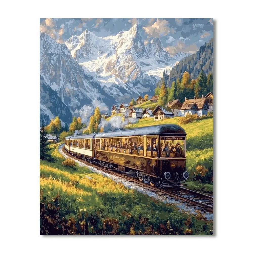 Gourmet Chocolate Train - Montreux Paint By Numbers