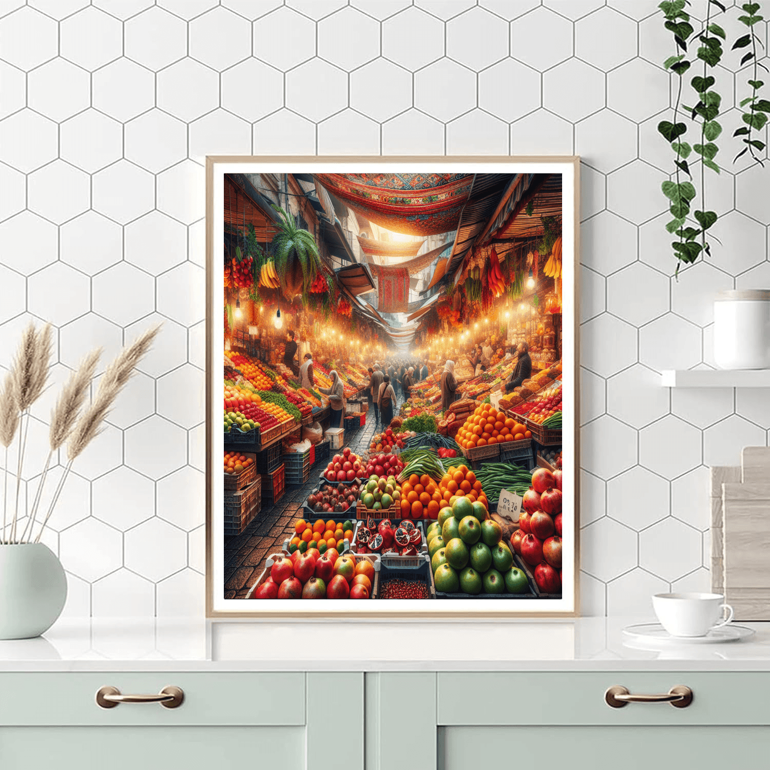 Festive Mediterranean Market DIY Paint By Numbers