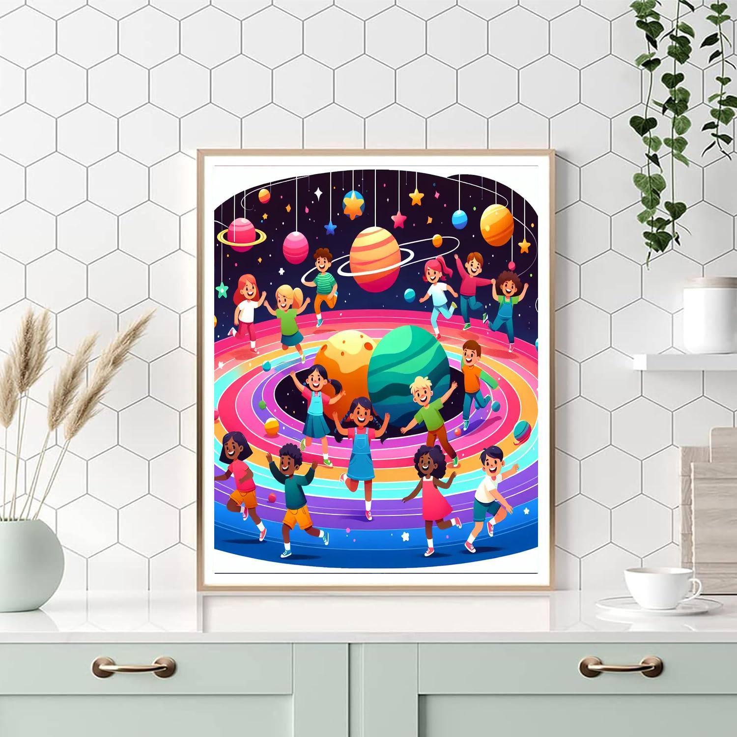 Cosmic Playground Explorers Number Painting