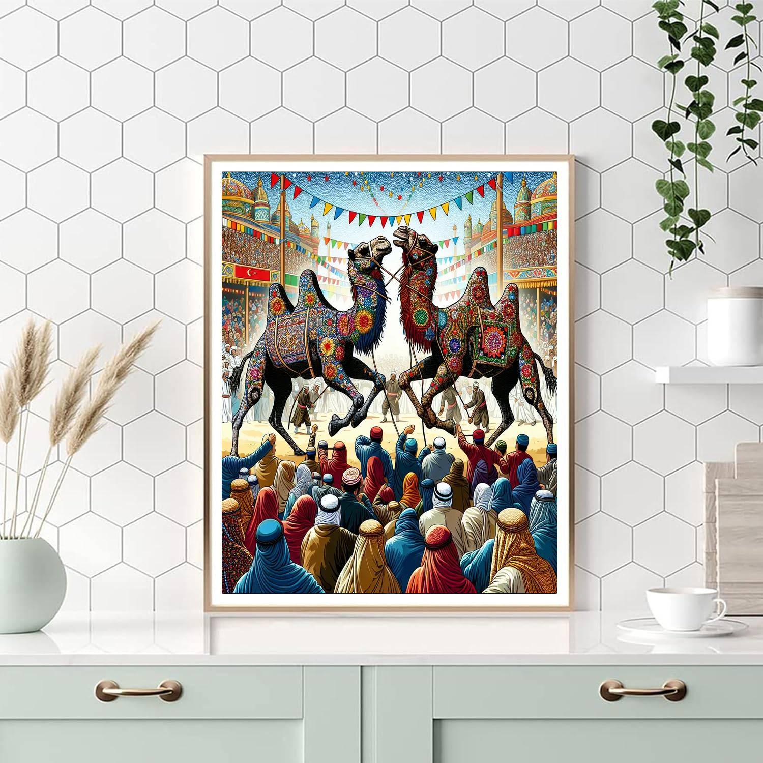 Camel Wrestling Championship - Turkey Paint By Numbers Kits